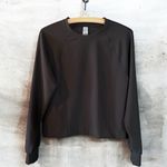 NWT Victoria’s Secret VSX LUX Rib Crew Neck Pullover Stretch M Lounge Athleisure Black Size M Photo 1