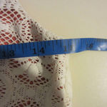 Trixxi  White Lace Coral Overlay Sleeveless Cut Out High Low Women's Dress Size S Photo 6