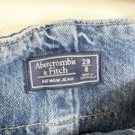 Abercrombie & Fitch Mom Jeans Blue Belted Paper Bag Waist High Rise Size 29/8 Photo 7