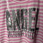 Victoria's Secret  Women's Striped Crewneck Graphic Logo Short Sleeve Sleepwear Photo 1
