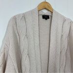 VICI  Cream Oversized Heavyweight Chunky Cable Knit Belted Cardigan Photo 7