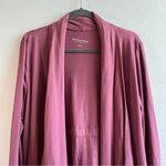 Soft Surroundings Cardigan Mauve Dusty Rose Pink Open Front Waterfall Sz M EUC Photo 1