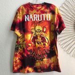 Authentic Naruto red orange yellow tie dye 100% cotton graphic t Photo 0