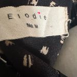 Elodie  Blazer Jacket Size Medium Black Creme Unstructured Drape Front Polka Dot Photo 2