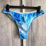 SheIn  Blue Lace Trim Bikini Bottoms Swimwear Swimsuit Size Medium Photo 0