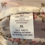 Sienna Sky  Ivory Floral Lace Up Tank‎ Top Size XL Photo 4