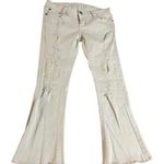 Rue 21 3/4  White wash distress flare capris Photo 0