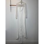 Lulus NWOT  Sz M Immaculate Romance White Sheer Organza Long Sleeve Maxi Dress Photo 3