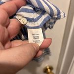 J.Crew The Perfect Shirt Button Up Top Shirt Blue White Striped Size Large Photo 5