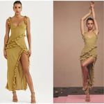 House Of CB  Pixie Olive Ruffle Maxi Dress Size XS Photo 1