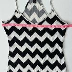 Forever 21  Black and White Chevron Dress Size M Photo 12