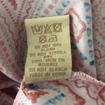 Paloma Blue Silk Pink Geometric Print Crochet Trim Romper Playsuit size Large Photo 11