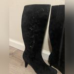 Diane Von Furstenberg Gorgeous  Silk Assets Embellished Sequined Heeled Boots Photo 6