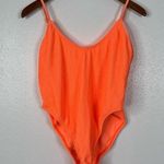Good American  Neon Orange One Piece Swimsuit Size 5/6 Photo 0