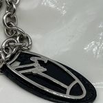 Giuseppe Zanotti white and black patent leather purse-has stains see description Photo 9