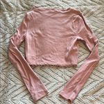 Aeropostale  Pink Long Sleeve Fitted Crop‎ Tee Photo 4
