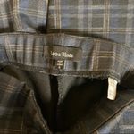 Lea & Viola 🛍️ High Rise Navy Blue Plaid Tapered Skinny Stripe Pants Size S Photo 7