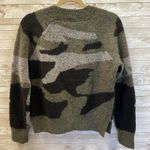 AQUA Brand Womens S Sweater Long Sleeve Camo Boxy Green Camo Stretch Outdoor Photo 4