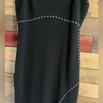 XScape  Black Studded Spaghetti‎ Strap Evening Maxi Dress Size 8 Photo 4