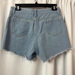 Light Blue Distressed Ripped Denim Y2K Jean Shorts Size 28 Photo 3