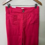 Anthropologie NWT Maeve The Colette Cropped Linen Blend Wide Leg Pants Pink 29 T Photo 3