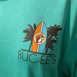 Bucees Surf Teal Long Sleeve Shirt Size Small Blue Photo 1