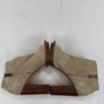 Joie  Suede Rare Peep Toe Ankle Boots‎ Block Heel Tan Beige Shoes Sz 39 US 9 Photo 7