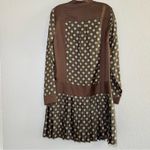 Banana Republic  FOULARD SILK BOW DRESS Olive Brown Polka Dot Dress women’s 4T Photo 7