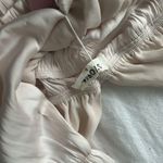 Storia NWT Champagne Plunge Neck Silky Top Photo 3