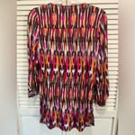 Michael Kors  Abstract Print‎ Long Sleeve Zip Front Flowy Midi Dress Size Small Photo 7