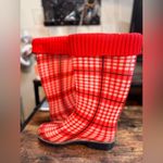 The Ohio State University OSU Buckeyes Red Plaid Rainboots size S (7/8) Photo 2