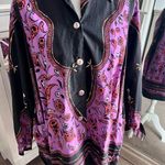 Vintage 1960’s Dixie Lou Frock Printed Button Down Shirt Tunic Size L Photo 0