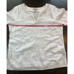 Saint Tropez West Saint Tropez‎ West White 100% Linen Silver Embroidered Tunic Top Size Large Photo 9