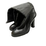 Reiss  Women's Black Pull On Knee‎ High Round Toe Leather Boots Size 39 EUR Photo 1