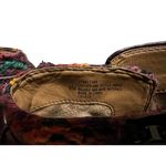 Comfortiva Ankle Boots Creston Eggplant Red Leather Multi Sweater Knit Size 9M Photo 3