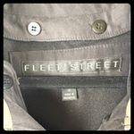 VTG Fleet Street Women's Vintage Black Trench Coat Rain Jacket Size 12 90's Gray Photo 2