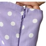 Solid & Striped  Polka Dot Mini Dress Women’s Small Purple Sleeveless Fitted Photo 8
