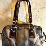 Coach Vintage  Metallic Shoulder Bag w deep brown trim. Photo 0