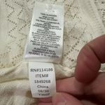 Frye  Women's White Scalloped Pointelle Ivory Cardigan Size XL classic basic Photo 4