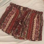 Ambiance Apparel Maroon Patterned Shorts Photo 0