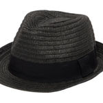 San Diego hat company straw black fedora hat‎ One Size Photo 0