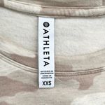Athleta Studio To Street Print Sweatshirt Camo Lux Oatmeal Heather/Neutral, XXS Photo 3