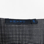 Vintage 1980s Drama Black White Houndstooth Check Wool Pleated Skirt Size 4 Photo 5