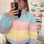 Brandy Melville Rainbow Puffer Jacket  Photo 0