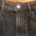 ZARA  Black Denim High‎ Waist Distressed Ripped Frayed Jean Shorts Size 4 Photo 5