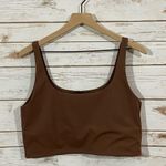 Bandier NWT All Access Tempo Crop Bra - Cappuccino - XL Photo 10