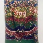 Maeve  Anthropologie Midi Pencil Skirt Boho Knit Floral Size 8 Back Zip Side Slit Photo 0