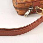 MCM  Brown Clutch with Logo Pattern and Wrist Strap Photo 5