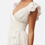 Selfie Leslie  Whimsy Ruffle Shoulder Dress – White Soft-Girl Bridalcore Mini XS Photo 1
