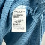 American Eagle  Outfitters Blue Boho Thermal Long Sleeve Shirt Size Medium Fall Photo 5